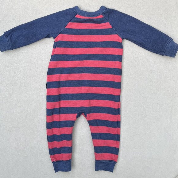 Gap Striped Pocket Romper 12-18 Months - Picture 2 of 6